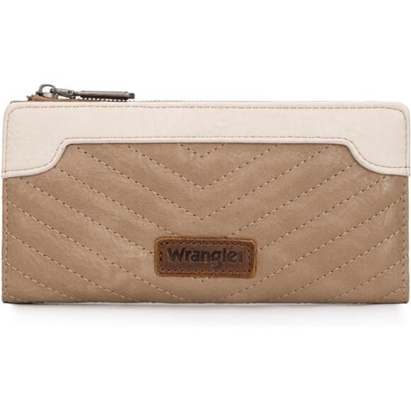 Wrangler Womens Wallet Thin Wallet for Women Apricot - Khaki - Picture 1 of 6